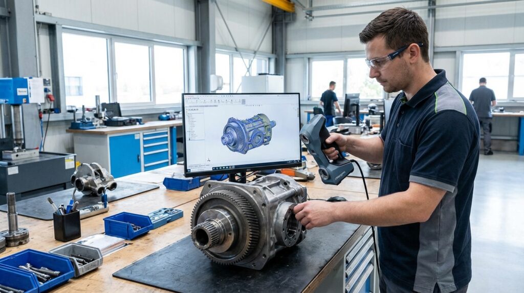 fai net inspection using 3d scanning of mechanical component